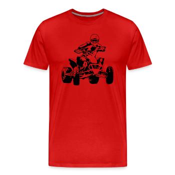 Quad - Männer Premium Bio T-Shirt - Rot - Vorne - Damien (186cm)