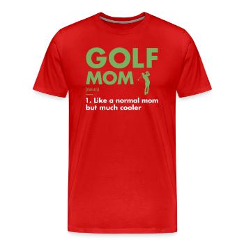 Sport Maman Définition Golf - T-shirt bio Premium Homme - rouge - Devant - Damien (186cm)