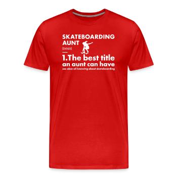Sport Aunt Skateboarding - Men's Premium Organic T-Shirt - red - Front - Damien (186cm)