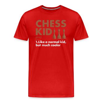 Chess Player Kid Definition Chess - Männer Premium Bio T-Shirt - Rot - Vorne - Damien (186cm)