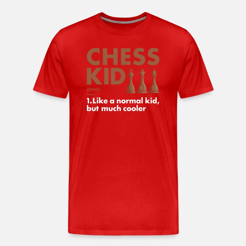 Chess Player Kid Definition Chess - Männer Premium Bio T-Shirt - Rot