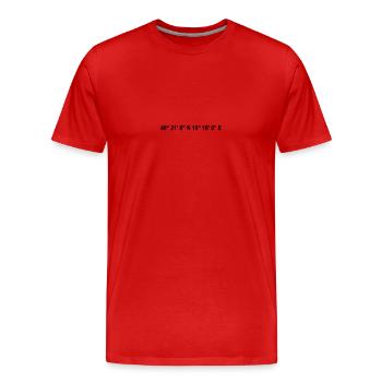 Coordonnées de Lecce - T-shirt bio Premium Homme - rouge - Devant - Damien (186cm)