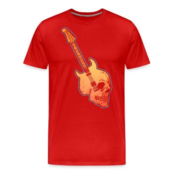 Rock and Roll Gitarre - Männer Premium Bio T-Shirt - Rot - Vorne - Damien (186cm)