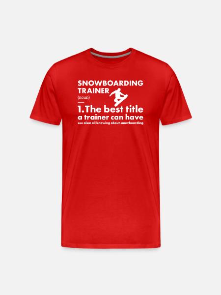 Sport Coach Snowboarding - Men's Premium Organic T-Shirt - red