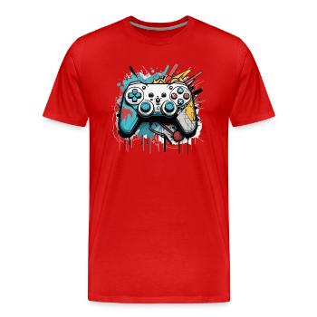 grafitti Controller - Männer Premium Bio T-Shirt - Rot - Vorne - Damien (186cm)