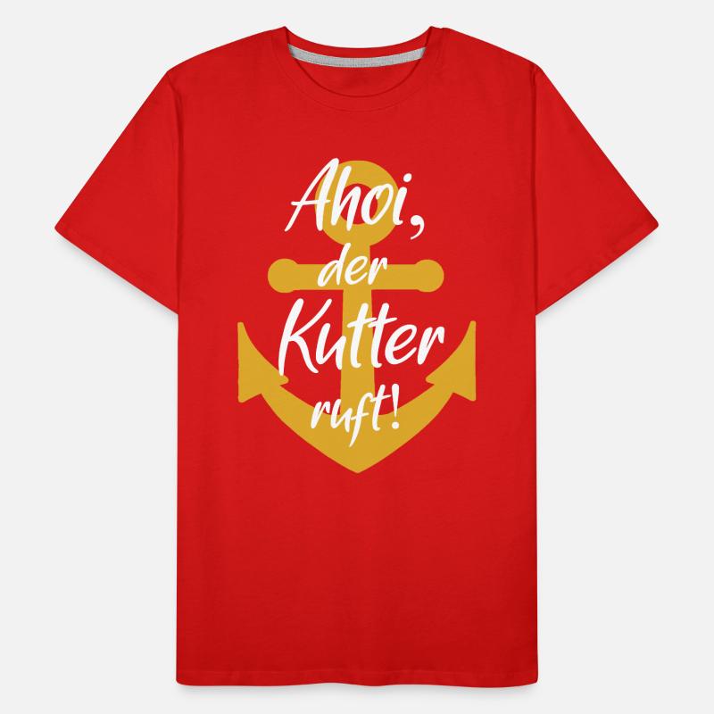 Ahoi der kutter ruft Männer Premium Bio T-Shirt