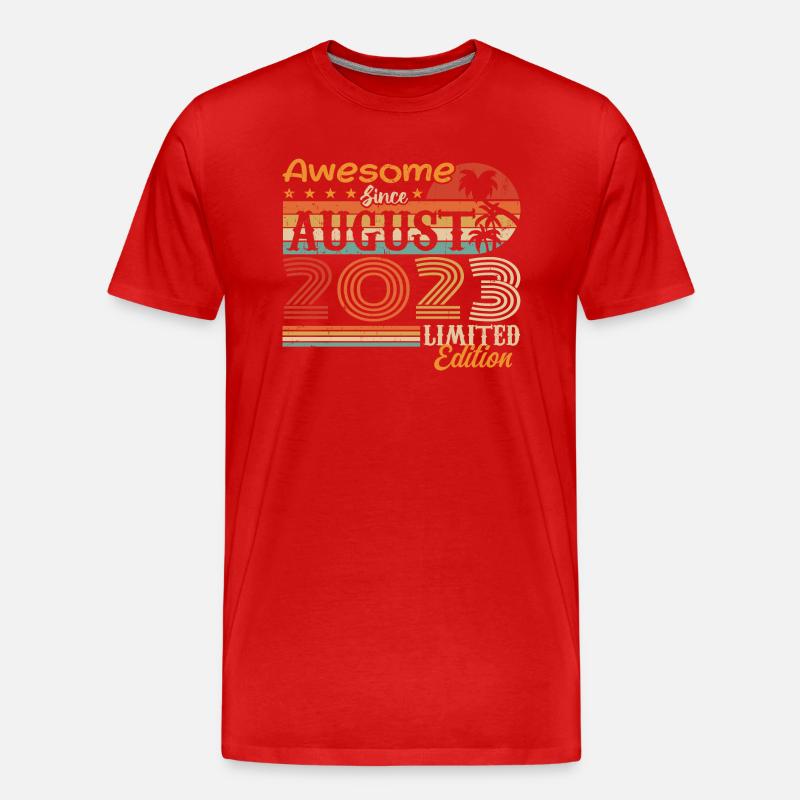 2023 August Geschenkidee August 2023 - Männer Premium Bio T-Shirt - Rot
