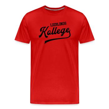 Lieblingskollege Bester Kollege Super Kollegen - Männer Premium Bio T-Shirt - Rot - Vorne - Damien (186cm)