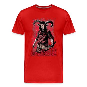 BBQ Grilling Goat Slaughterhouse - Men's Premium Organic T-Shirt - red - Front - Damien (186cm)