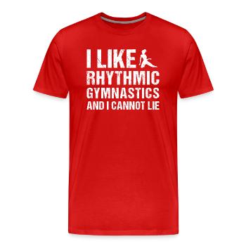 Gymnast I Like Rhythmic Gymnastics - Männer Premium Bio T-Shirt - Rot - Vorne - Damien (186cm)