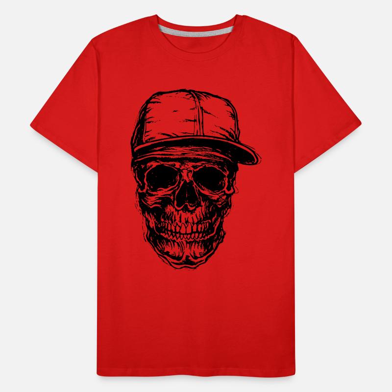 Crâne avec capuchon noir | Designs Monkey - Mode T-shirt bio Premium Homme