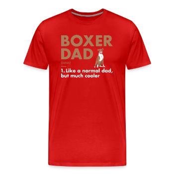 Boxer Dad Definition - Men's Premium Organic T-Shirt - red - Front - Damien (186cm)