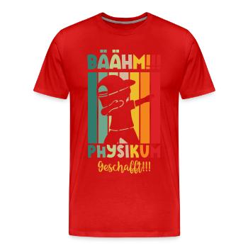 Physikum geschafft!!! Medizinstudent Universität - Männer Premium Bio T-Shirt - Rot - Vorne - Damien (186cm)