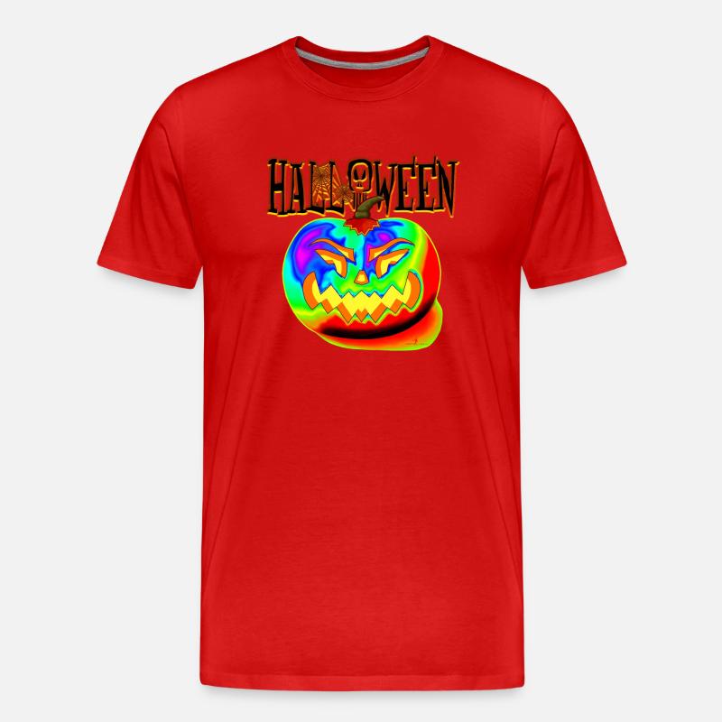 HELLOWEEN REGENBOGEN - Männer Premium Bio T-Shirt - Rot
