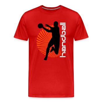 Spiral Handballer - T-shirt bio Premium Homme - rouge - Devant - Damien (186cm)