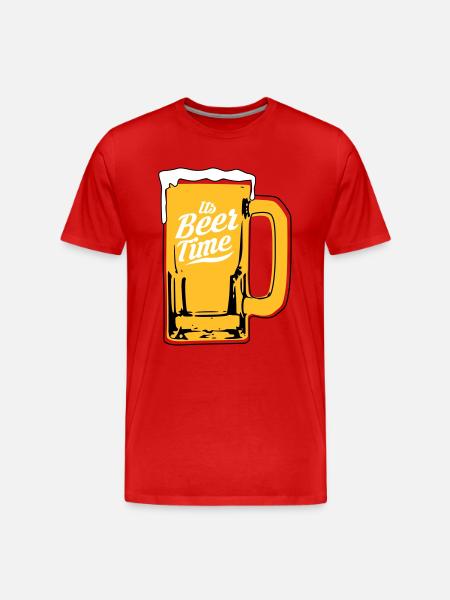Beer design - Men's Premium Organic T-Shirt - red