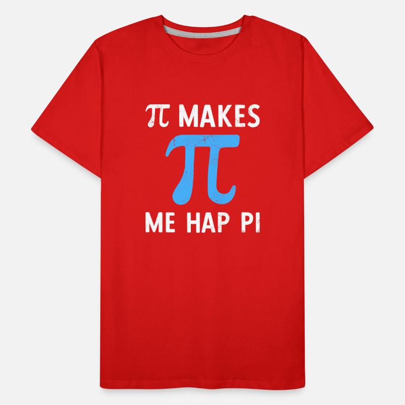 Math Pi me rend heureux Pi T-shirt bio Premium Homme