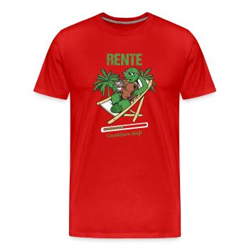 Pensionierung Rente Countdown Läuft Rente - Männer Premium Bio T-Shirt - Rot - Vorne - Damien (186cm)