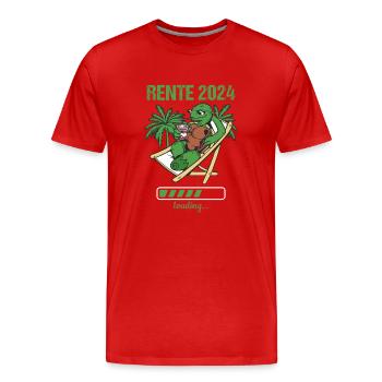 Rente 2024 Loading... Rente 2024 - Männer Premium Bio T-Shirt - Rot - Vorne - Damien (186cm)