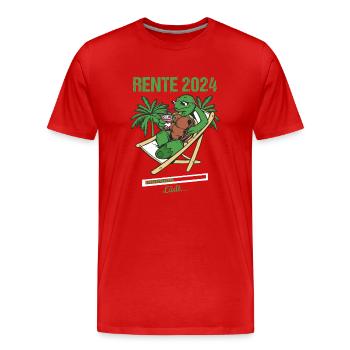 Rente 2024 Lädt... Rente 2024 - Männer Premium Bio T-Shirt - Rot - Vorne - Damien (186cm)