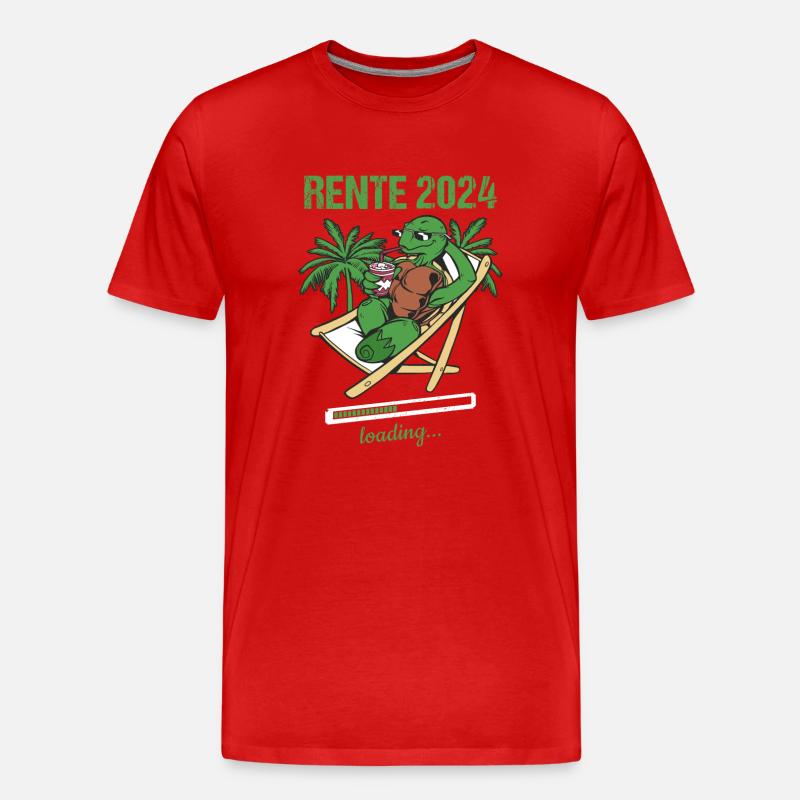 Rente 2024 Loading... Rente 2024 - Männer Premium Bio T-Shirt - Rot