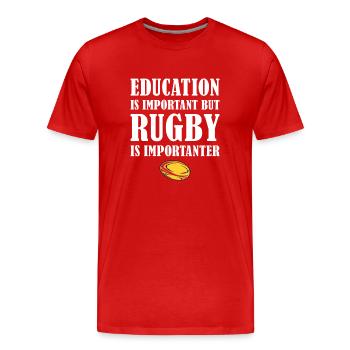 Mais le rugby est plus important Allemagne Rugby - T-shirt bio Premium Homme - rouge - Devant - Damien (186cm)