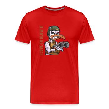Geese Hunter I Love To Blow It Goose Hunting - Männer Premium Bio T-Shirt - Rot - Vorne - Damien (186cm)