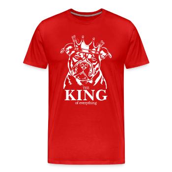 VIEUX DEUTSCH BULLDOG Roi de tout Wilsigns - T-shirt bio Premium Homme - rouge - Devant - Damien (186cm)