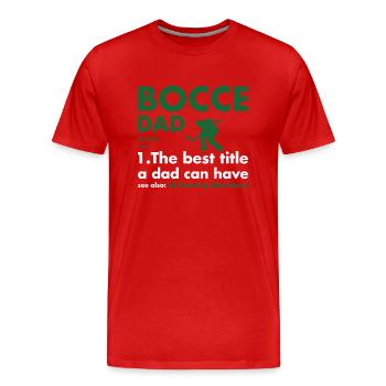 Sport Dad Définition Bocce - T-shirt bio Premium Homme - rouge - Devant - Damien (186cm)