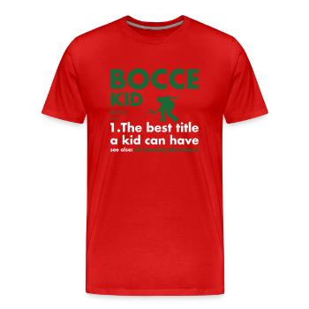 Sport Kid Définition Bocce - T-shirt bio Premium Homme - rouge - Devant - Damien (186cm)