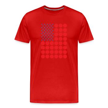 Sport Us Flag Pickleball - T-shirt bio Premium Homme - rouge - Devant - Damien (186cm)