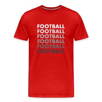 Football sportif - T-shirt bio Premium Homme - rouge - Devant - Damien (186cm)