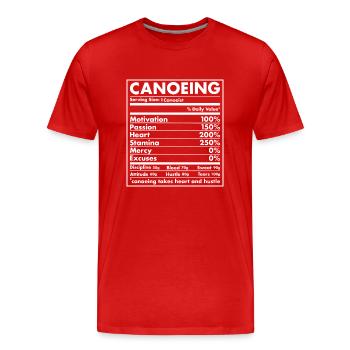 Canoeist Nutrition Canoeing - Men's Premium Organic T-Shirt - red - Front - Damien (186cm)