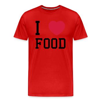 i heart food - T-shirt bio Premium Homme - rouge - Devant - Damien (186cm)