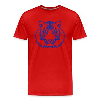 tigre tiger animal sauvage 18 - T-shirt bio Premium Homme - rouge - Devant - Damien (186cm)