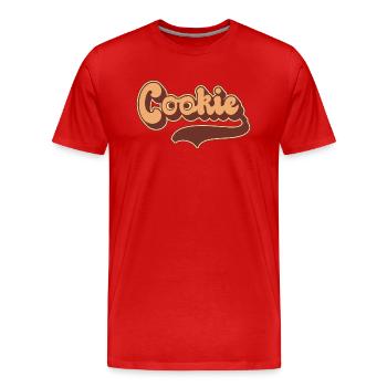 Baking Retro Cookie - Männer Premium Bio T-Shirt - Rot - Vorne - Damien (186cm)