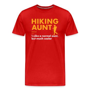 Hiker Aunt Definition Hiking - Men's Premium Organic T-Shirt - red - Front - Damien (186cm)