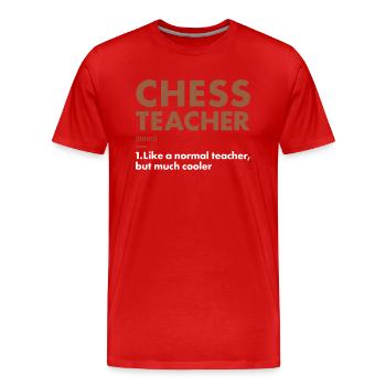 Chess Player Teacher Definition Chess - Männer Premium Bio T-Shirt - Rot - Vorne - Damien (186cm)