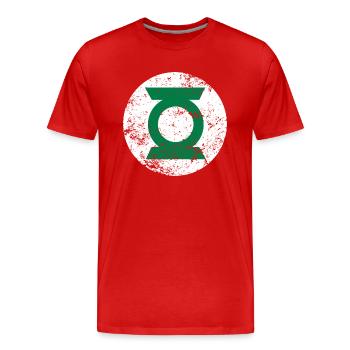 Green Lantern Logo Vintage - Men's Premium Organic T-Shirt - red - Front - Damien (186cm)
