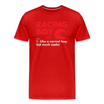Sport Boy Définition Racing - T-shirt bio Premium Homme - rouge - Devant - Damien (186cm)