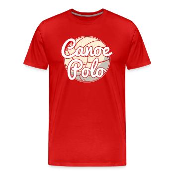 Kanu-Polo - Männer Premium Bio T-Shirt - Rot - Vorne - Damien (186cm)