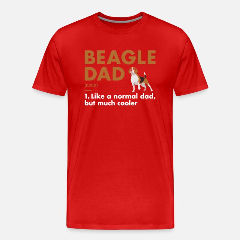 Beagle Dad Definition - Männer Premium Bio T-Shirt - Rot