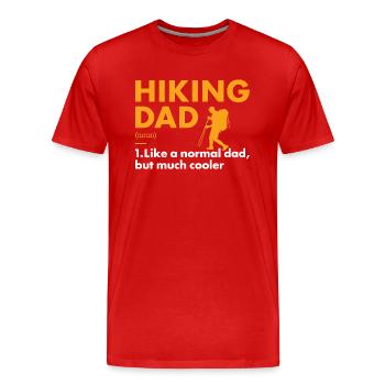 Hiker Dad Definition Hiking - Men's Premium Organic T-Shirt - red - Front - Damien (186cm)