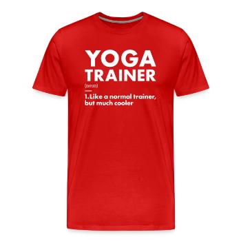 Yogi Trainer Definition Yoga - Männer Premium Bio T-Shirt - Rot - Vorne - Damien (186cm)