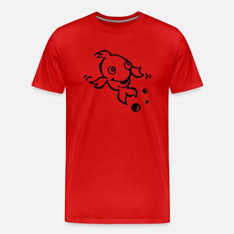 Fisch - Männer Premium Bio T-Shirt - Rot