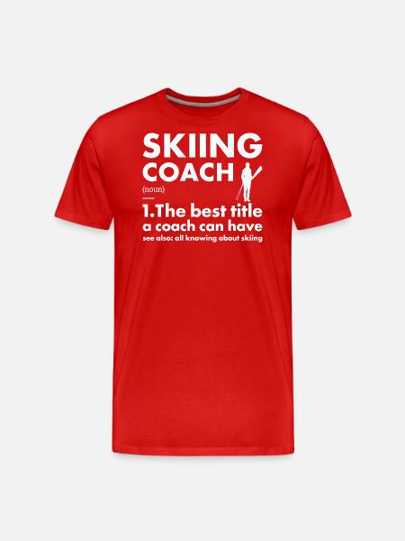Sport Coach Skiing - Men's Premium Organic T-Shirt - red
