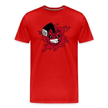 Angry cherry - Männer Premium Bio T-Shirt - Rot - Vorne - Damien (186cm)