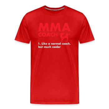Sport Coach Definition MMA - Männer Premium Bio T-Shirt - Rot - Vorne - Damien (186cm)