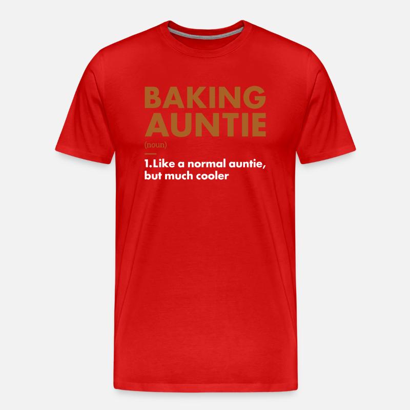 Baker Auntie Definition Baking - Männer Premium Bio T-Shirt - Rot