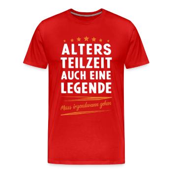 Retraite partielle ATZ - T-shirt bio Premium Homme - rouge - Devant - Damien (186cm)